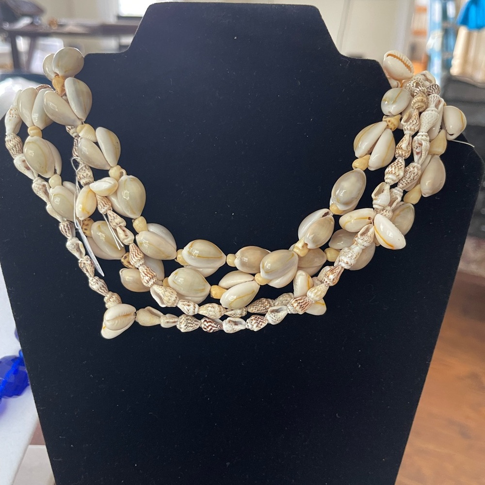 Two Cream Shell Necklaces